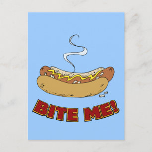 Bite Me - Hot Dog Postcard