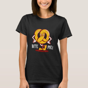 Bite Me I'm A Salty Pretzel Food Pretzel T-Shirt