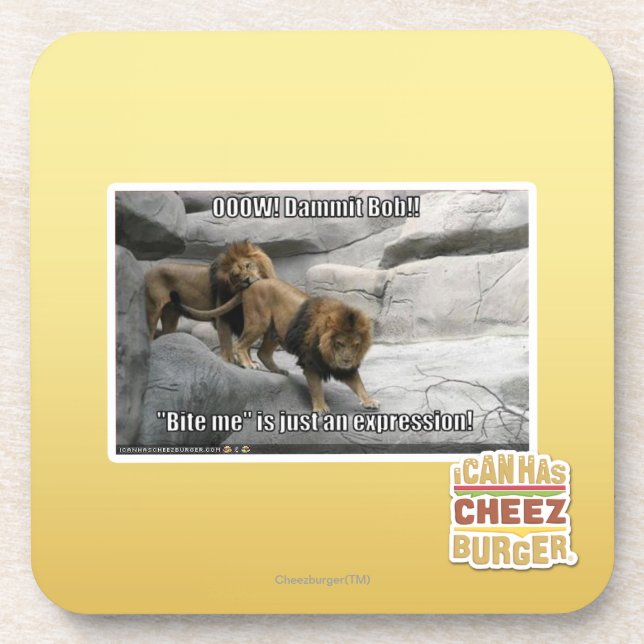 Bite me is just an expression! coaster (Front)