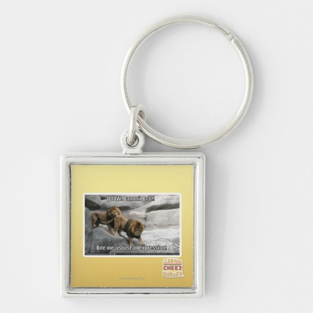 Bite me is just an expression! key ring (Front)