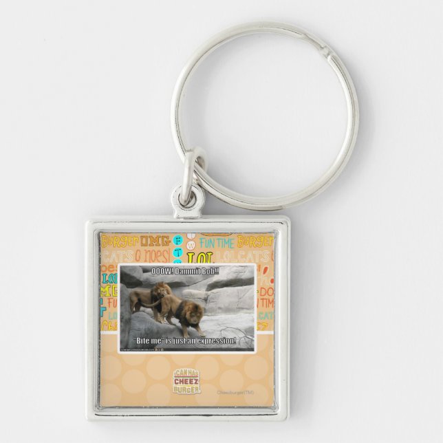 Bite me is just an expression! key ring (Front)