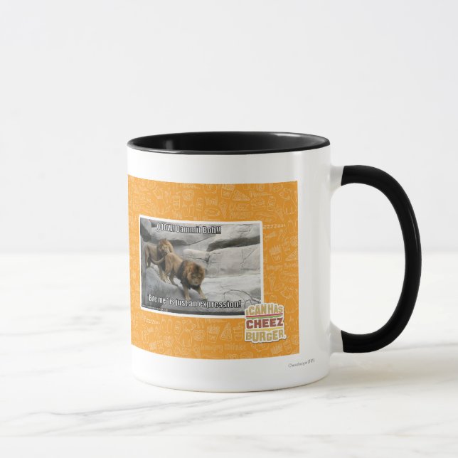 Bite me is just an expression! mug (Right)