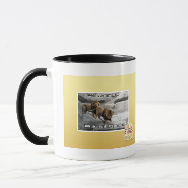 Bite me is just an expression! mug (Left)