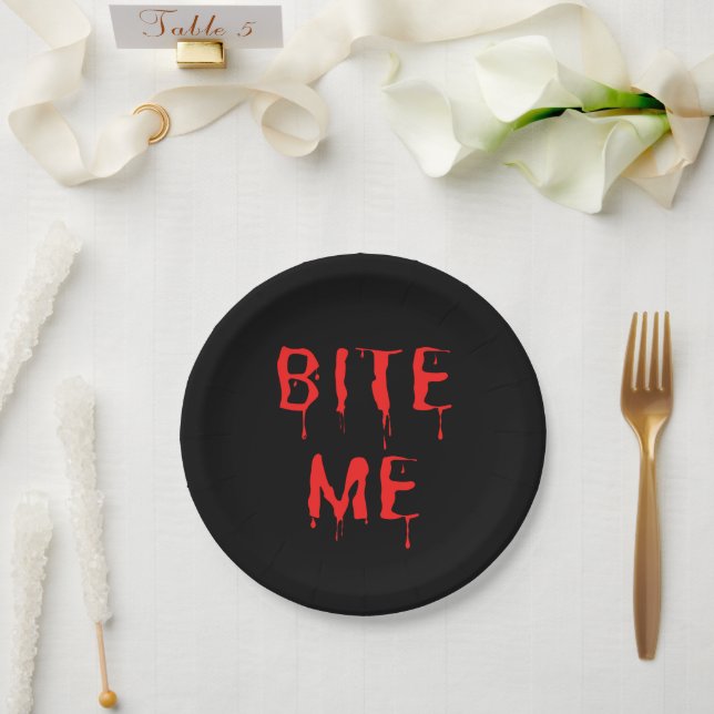 Bite Me Paper Plate (Wedding)