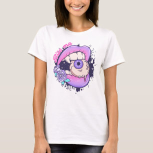 Bite Me Pink Halloween Lips  T-Shirt