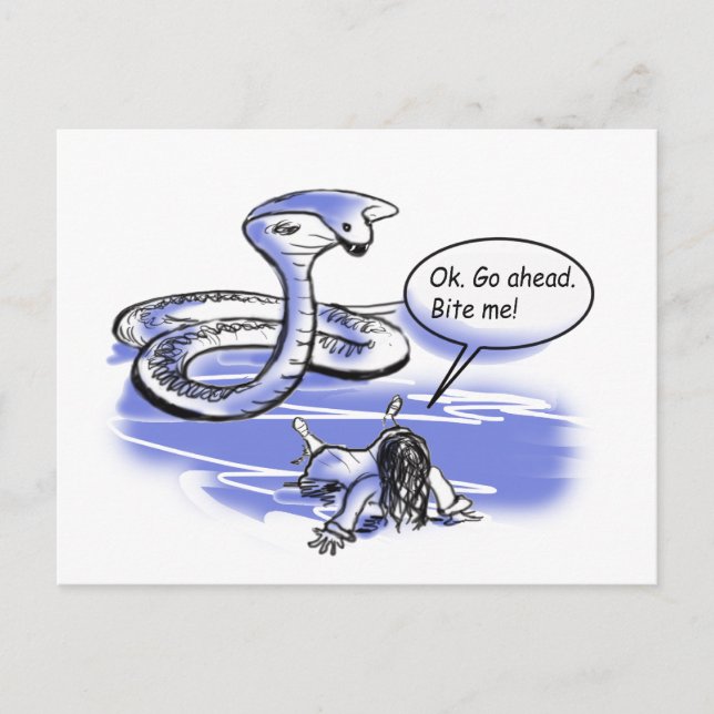 Bite Me Postcard (Front)