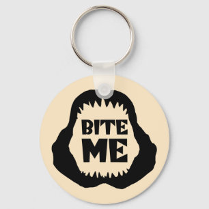 Bite me Quote - Shark Jaws Key Ring