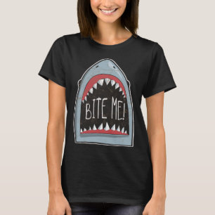 Bite Me Shark Fan Beach Ocean Attire For Summer T-Shirt
