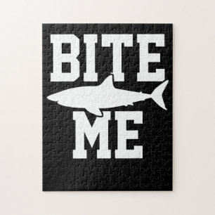 Bite Me - Shark Marine Biology Gift - Animal Ocean Jigsaw Puzzle