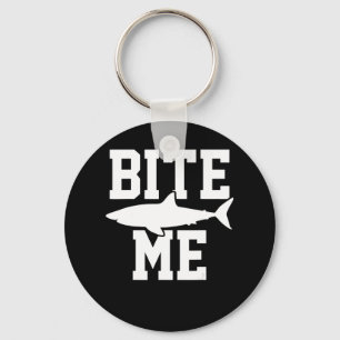 Bite Me - Shark Marine Biology Gift - Animal Ocean Key Ring