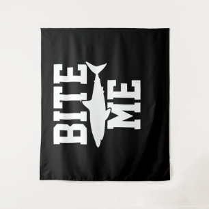 Bite Me - Shark Marine Biology Gift - Animal Ocean Tapestry