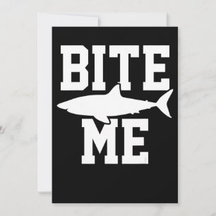 Bite Me - Shark Marine Biology Gift - Animal Ocean Thank You Card