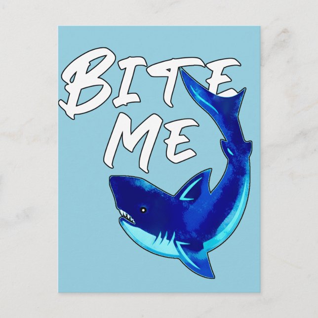 Bite Me - Shark Postcard (Front)