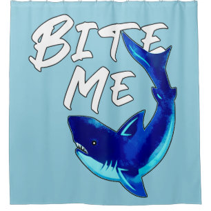 Bite Me - Shark Shower Curtain