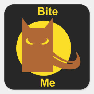 Bite Me Square Sticker
