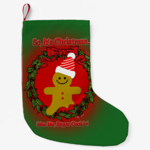 Bite Me, Sugar Cookie Small Christmas Stocking