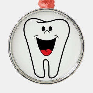 "BITE ME" TOOTH METAL TREE DECORATION