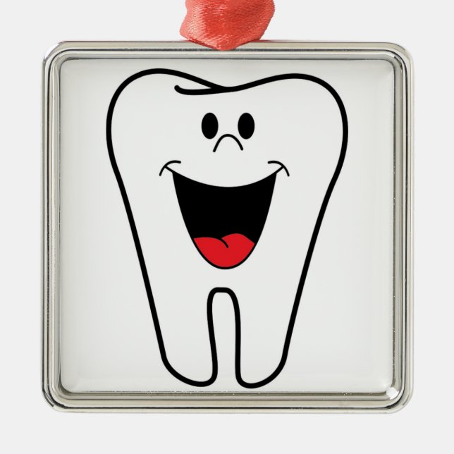 "BITE ME" TOOTH METAL TREE DECORATION (Front)