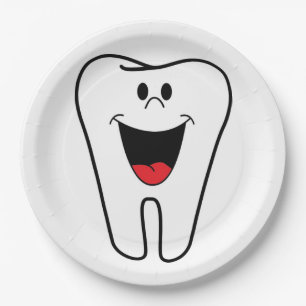 "BITE ME" TOOTH PAPER PLATE