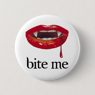 Bite Me Vampire 6 Cm Round Badge