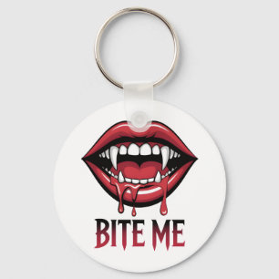 Bite Me Vampire Mouth Key Ring