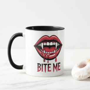 Bite Me Vampire Mouth Mug