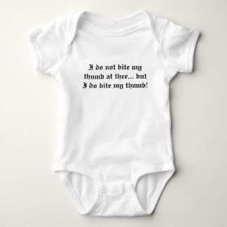 Bite my thumb baby bodysuit