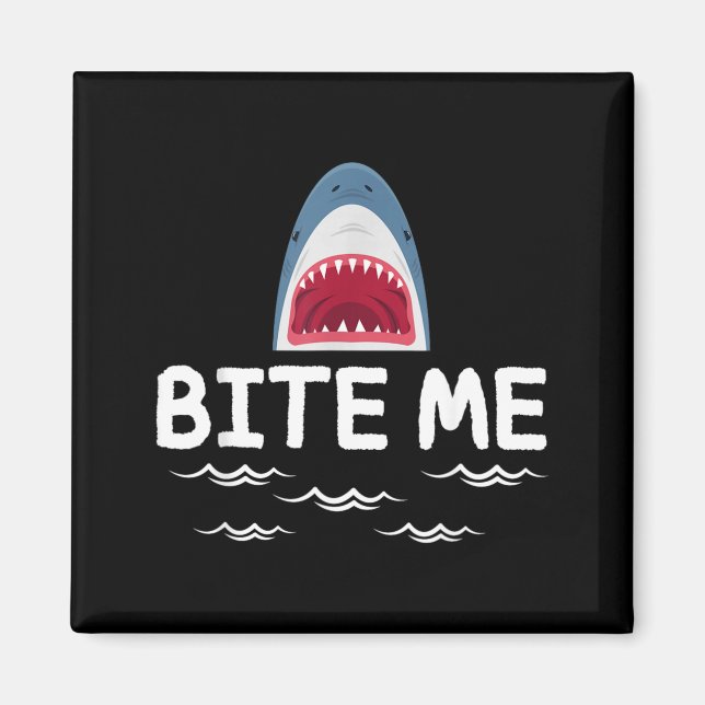 Bite Shark Lover Week Awareness Animal Ocean Magnet (Front)