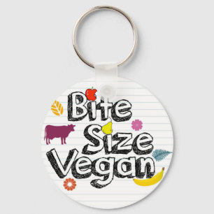 Bite Size Vegan Keychain New Logo