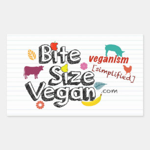 Bite Size Vegan With Tagline Sticker