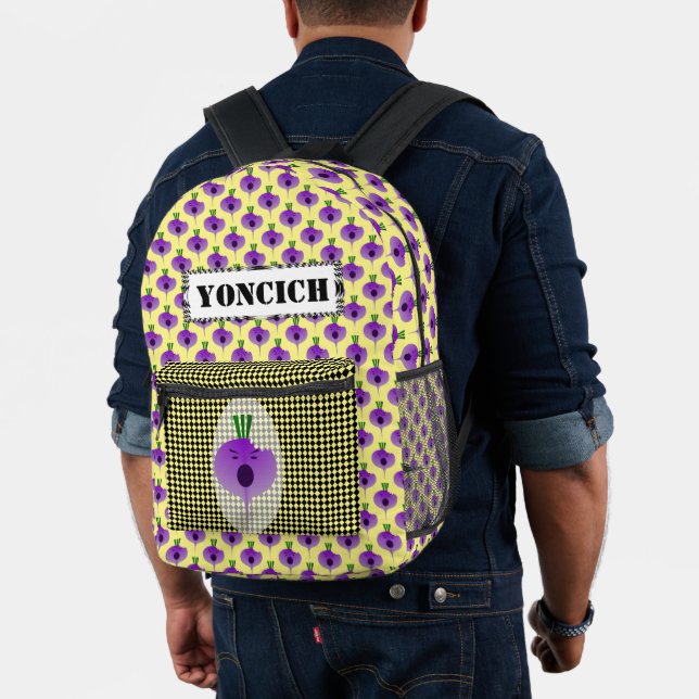 Bite the Angry Turnip by Kenneth Yoncich Printed Backpack (Insitu (Model))