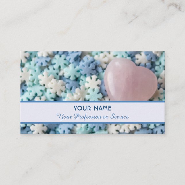 Biteable delicious candy snowflakes for you! business card (Front)