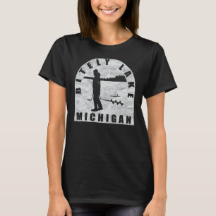 Bitely Lake Ice Fishing Michigan T-Shirt