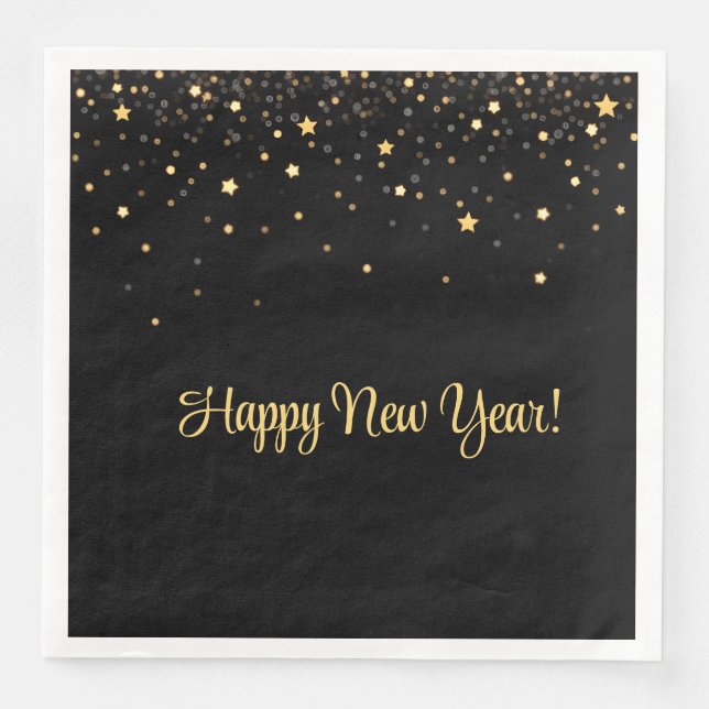 Bites & Bubbly New Years Eve Napkin (Front)