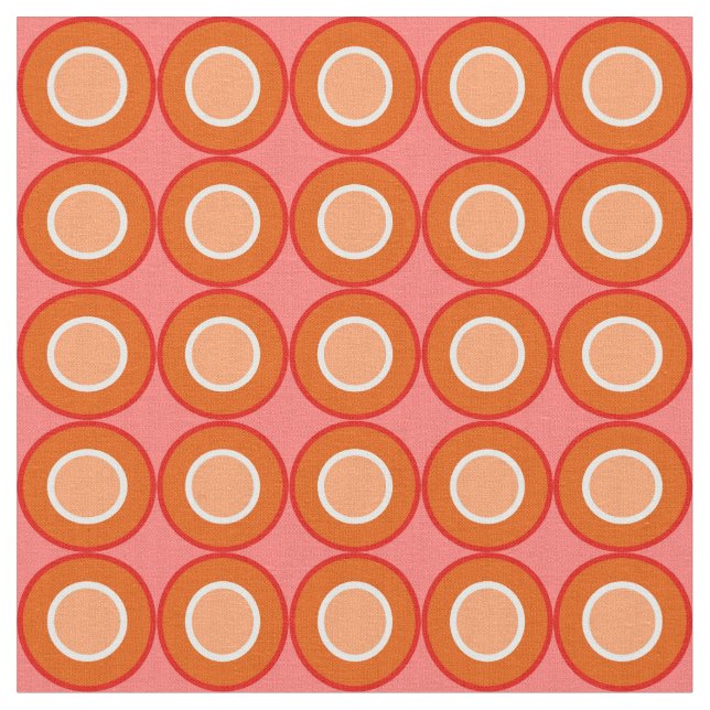 Bitesize Orange Red Doughnuts With Filling On Blus Fabric (Close Up)