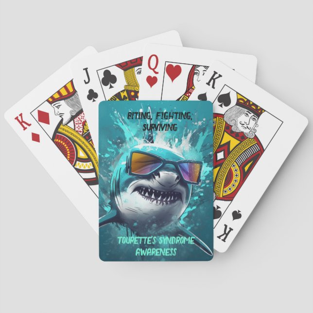 Biting Fighting Surviving Custom Playing Cards (Back)
