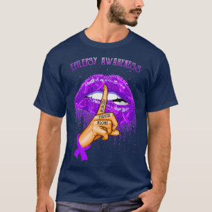 Biting Lips Epilepsy Awareness Month T-Shirt