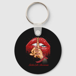 Biting Lips Still Here Still Fighting Sickle Cell Key Ring