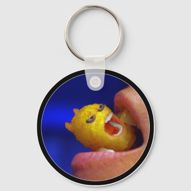 Biting Tater Tot Key Ring (Front)