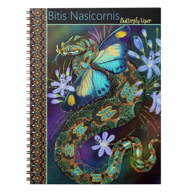Bitis Nasicornis Butterfly Viper Notebook (Front)