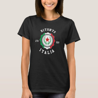 Bitonto Italy Flag Badge Vintage T-Shirt