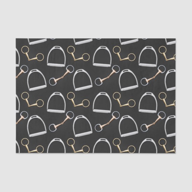 Bits and Stirrups Equestrian Tissue Paper (Front)