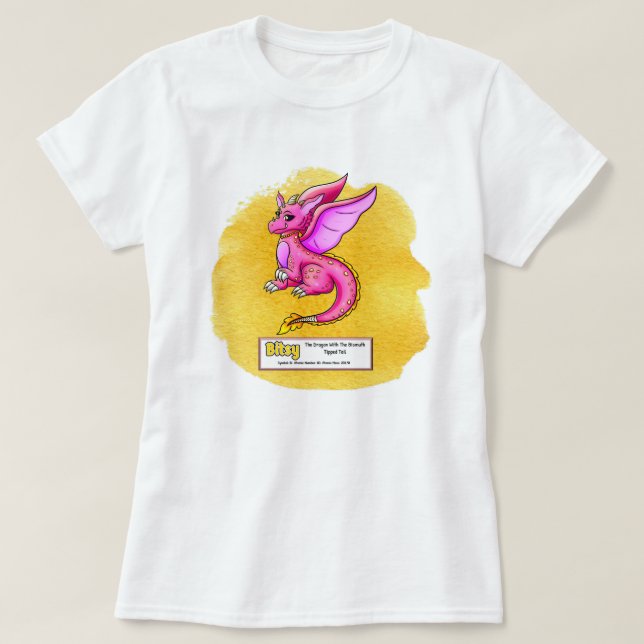 Bitsy The Bismuth Elemental T-Shirt (Design Front)
