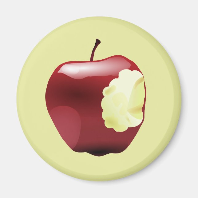 Bitten Apple Magnet (Front)