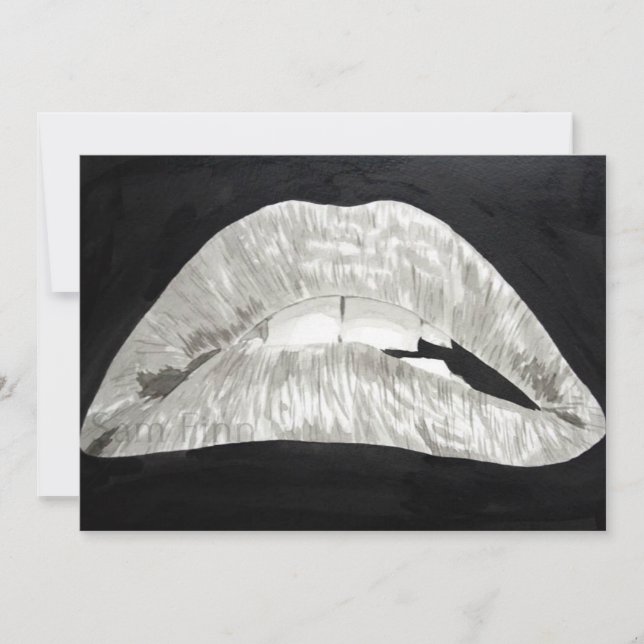 Bitten Lips Invitation (Front)