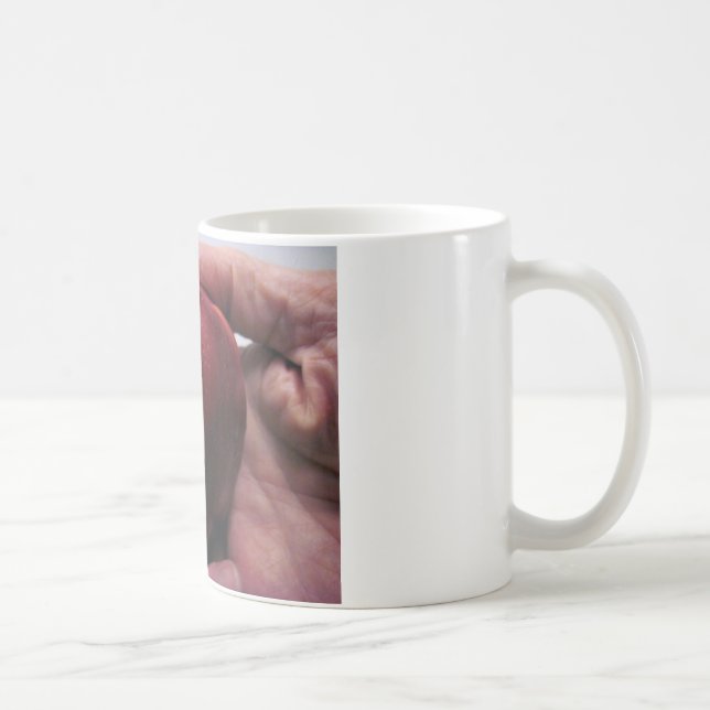 Bitten Red Apple Coffee Mug (Right)