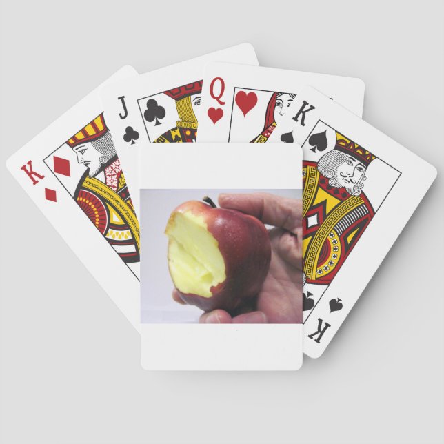 Bitten Red Apple Playing Cards (Back)