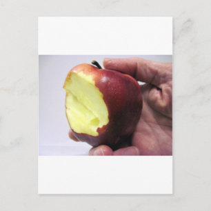 Bitten Red Apple Postcard