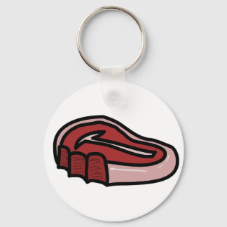 Bitten Steak Meat Beef Key Ring