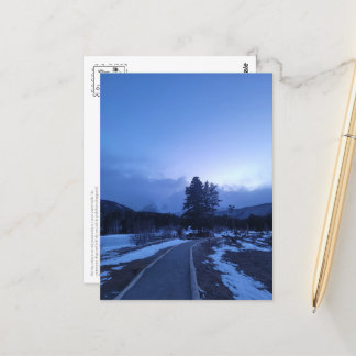 Bitter Blue Mountain Winter Hike Postcard